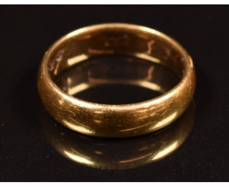 Victorian 22ct gold wedding band / ring, 5.5g, size K