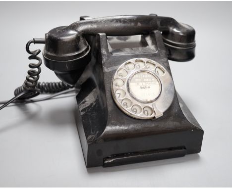 A vintage Bakelite telephone