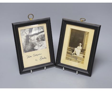 Two portrait photographs of Diana Cooper, inscribed ‘Diana Cooper by Beaton’