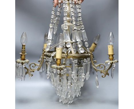 A five light bag chandelier