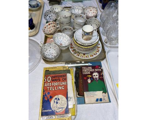 A collection of fortune telling cups and saucers 