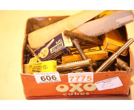 Box of mixed engineers tools and compasses. P&amp;P Group 1 (£14+VAT for the first lot and £1+VAT for subsequent lots) 