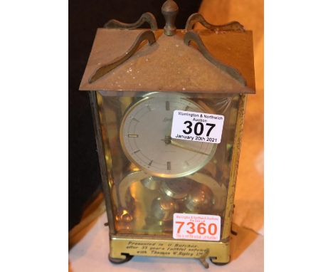 Vintage Schatz electric presentation clock. Not available for in-house P&amp;P, contact Paul O'Hea at Mailboxes on 01925 6591