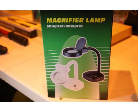 Boxed 240v magnifier lamp. P&amp;P Group 1 (£14+VAT for the first lot and £1+VAT for subsequent lots) 