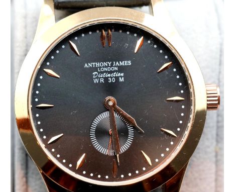 New boxed Anthony James gents wristwatches. P&amp;P Group 1 (£14+VAT for the first lot and £1+VAT for subsequent lots) 