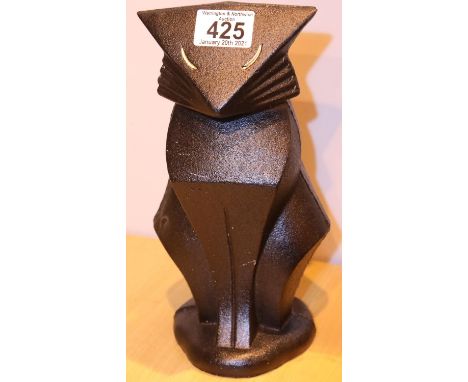 Cast iron Black Cat doorstop, H: 27 cm. P&amp;P Group 2 (£18+VAT for the first lot and £3+VAT for subsequent lots) 
