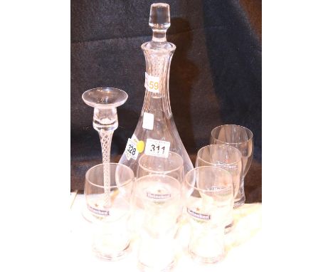 Quantity of mixed glassware including a decanter. Not available for in-house P&amp;P, contact Paul O'Hea at Mailboxes on 0192
