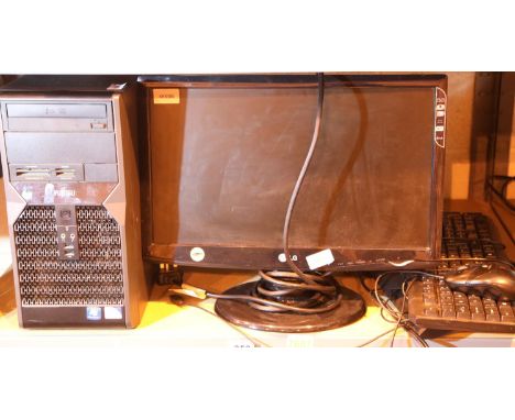 LG Flatron W1943SB monitor, keyboard and a Fujitsu computer tower. Not available for in-house P&P, contact Paul O'Hea at Mail