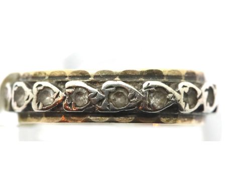 Ladies presumed 9ct gold full eternity ring, size L weight 2.1g P&amp;P Group 1 (£14+VAT for the first lot and £1+VAT for sub