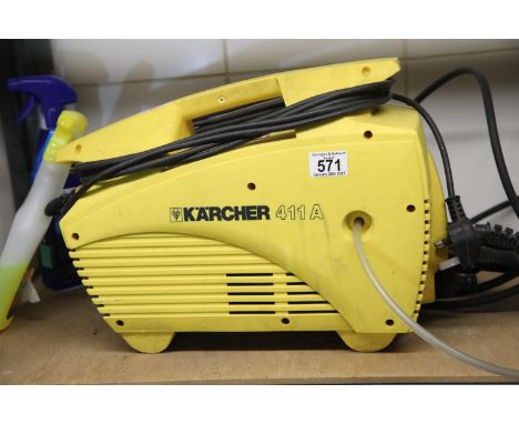 Karcher 411A pressure washer. Not available for in-house P&P, contact Paul O'Hea at Mailboxes on 01925 659133Condition Report