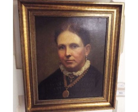 English school, a portrait of a Victorian lady, oil on canvas, 29 x 24 cm
