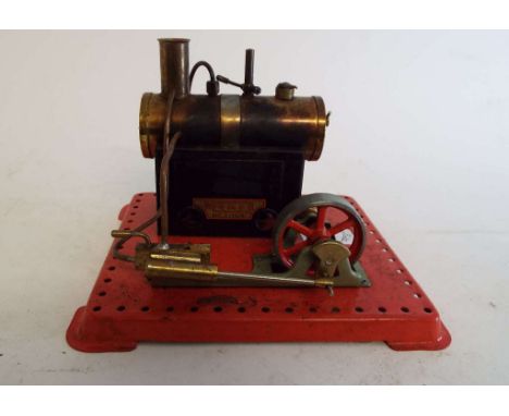 A Mamod SE 2 steam engine, a Corgi combine harvester, 1111, various trains, Scalextric, and other toys (2 boxes)