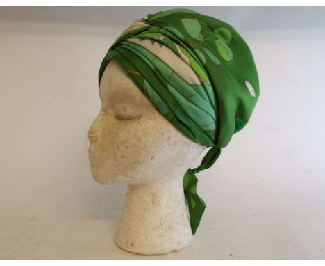A collection of lady's hats, including a Christian Dior silk turban (3 boxes)