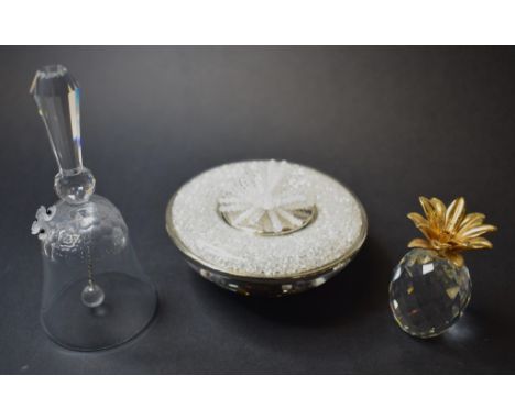 A Swarovski Crystal Crystaline tea light holder, 905354, boxed, other candle holders and items, some boxed (box)