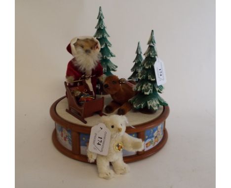 A Steiff limited edition Christmas Musical group, 2003, 670/1000, 037795, and a Steiff Club Alpaca teddy bear, 2008, both box