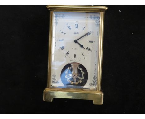 German brass cased mantle clock 