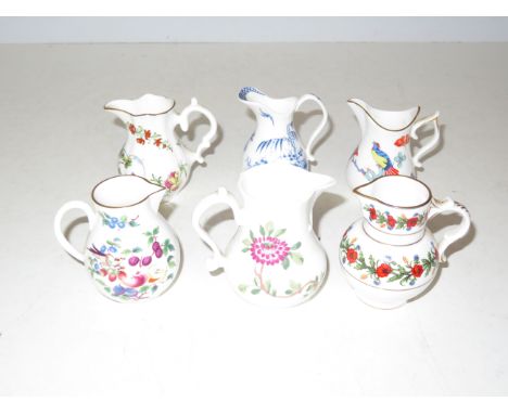 Collection of 6 Royal Worcester jugs Tallest 9 cm 