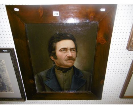A 19TH CENTURY OIL PAINTING, PORTRAIT OF A GENTLEMAN