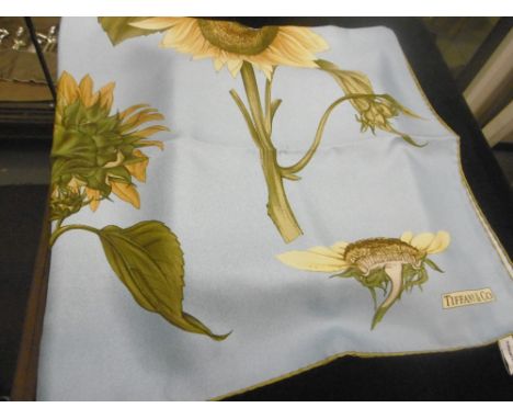A BOXED TIFFANY AND CO SILK SCARF
