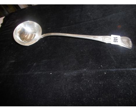 HM SILVER WILLIAM IV KINGS PATTERN SOUP LADLE WILLIAM EATON 