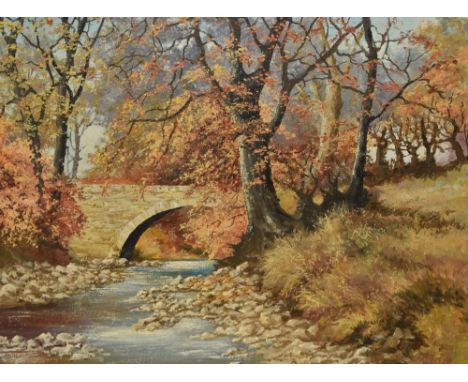 W.B. Clarkson (20th Century), oil on board, 'Artle Beck Bridge, Littledale near Brookhouse', signed and dated 1977, framed, m