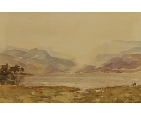 *Local Interest - R. Martin Tomlinson (20th Century, British), watercolour, 'Rising Mist', a Lake District landscape, possibl