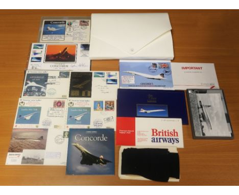 Concorde: A collection of assorted Concorde and other aviation memorabilia to include: pilot's cap, two British Airways shirt