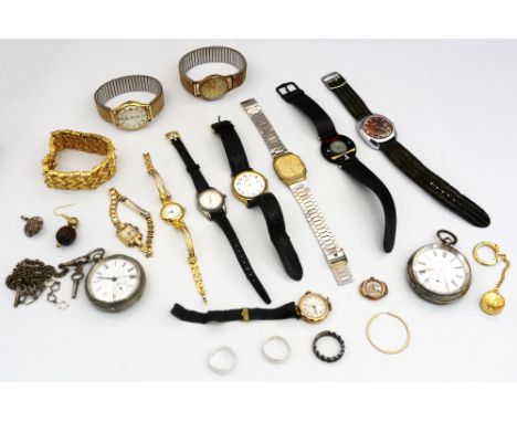 A collection of wristwatches to include a three vintage ladies wristwatches including a watch face, total gross weight approx