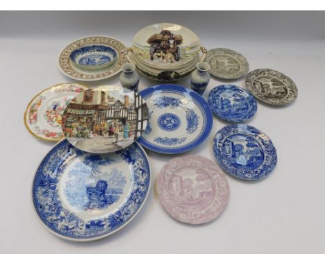 A quantity of ceramic plates and bowls/dishes from the 19th & 20 Century's, from various manufacturers,together with several 