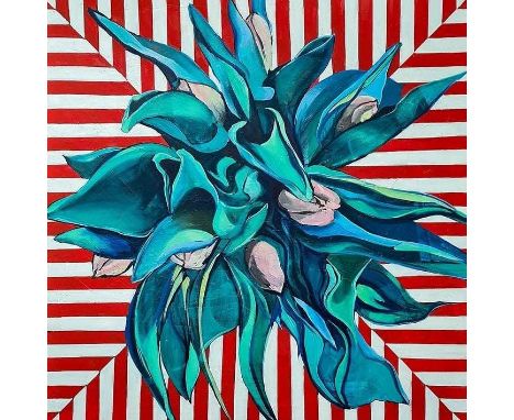* KAROLINA FRANCESCHINI,TULIPS,giclee print, signed,25cm x 25cm image size, 35cm x 35cm overall,Framed and under glass