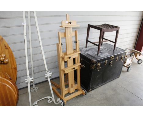 An oak easel