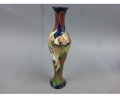 Moorcroft Pottery Trinity baluster vase signed to base by Philip Gibson 625, 2003, 31.5cm in height, boxed