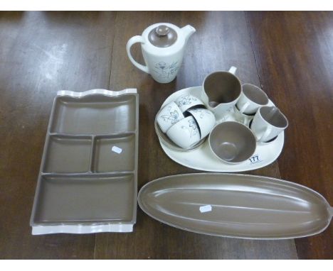 Poole Pottery tea/coffee service of 20 items to include serving platter