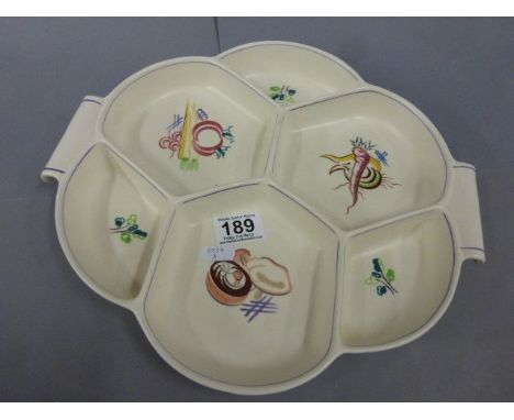 Poole Pottery Hors D'oeuvres tray/dish 