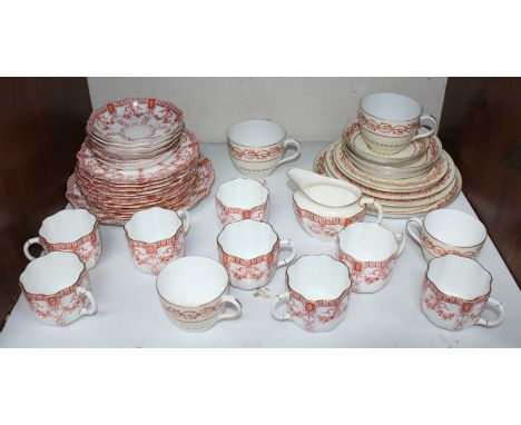 SECTION 14.  Two Royal Crown Derby part tea sets, one '3145 pattern, the other 'Crewe' pattern, both comprising of cups, sauc