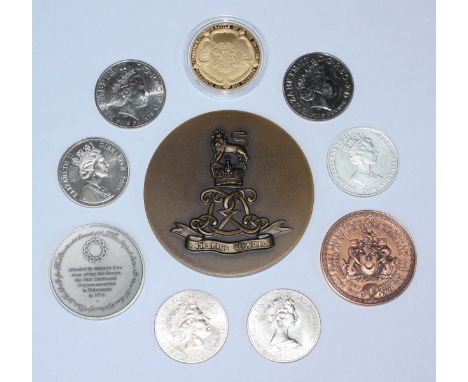 Commemorative Medallions: Decisive Charge of The Light Brigade, r. Life Guards, 90mm, Destruction of The Armada 1558, six var