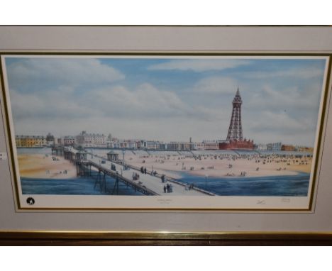 Peter R Malin, (contemporary), after, a Ltd Ed print, Sunday Stroll Blackpool, signed and num 34/850, 36 x 62cm, mounted fram