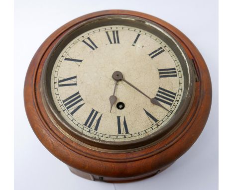 A vintage wall clock with Roman numerals, D.26cm 