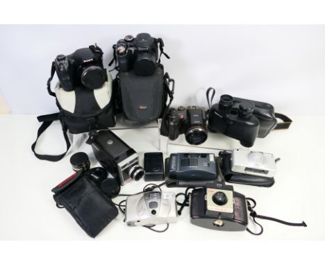 Photography - A collection of cameras and accessories to include Canon, Fujifilm, Kodak, Pentax and similar, also includes a 