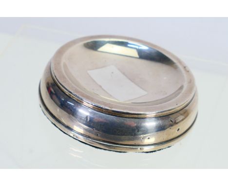 Hallmarked Sterling loaded silver ashtray / pin dish. [GM]