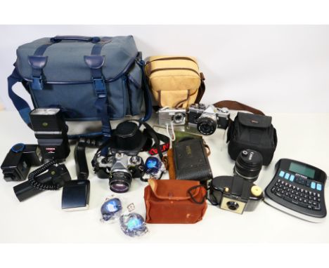Photography - Cameras and accessories to include a Pentax ME Super, Olympus OM-2N and other. [W]