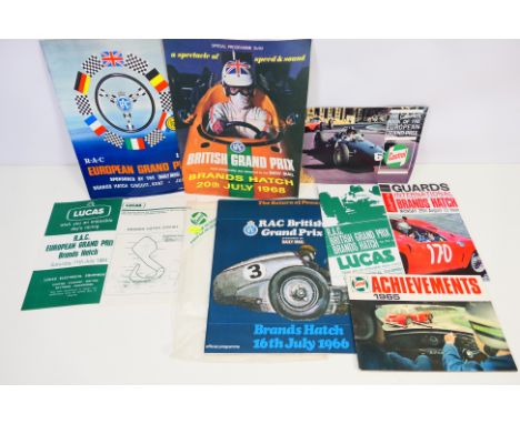 Motor Racing Programmes, Contains 1964 European Grand Prix programmes with extras, As new bagged 1966 British Grand Prix with