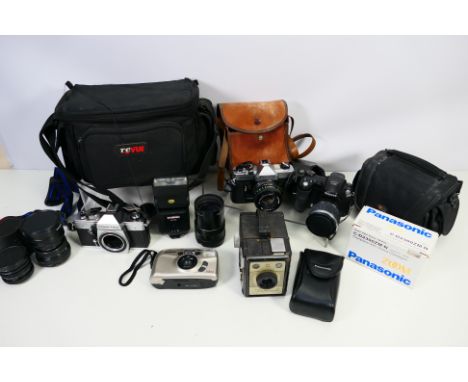 Photography - Cameras and accessories to include Praktica MTL3, Fujica STX-1N, Panasonic Zoom and similar. [W]