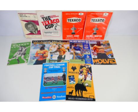 Football Programmes, Wolverhampton Wanderers in competitions home and away such as
Texaco Cup, Watney Cup, Anglo Italian etc 