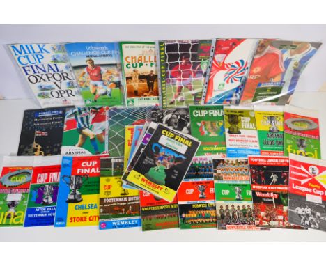 Football Programmes, 34 league Cup Finals in excellent condition 1967-1996 (1 Box) Very Good