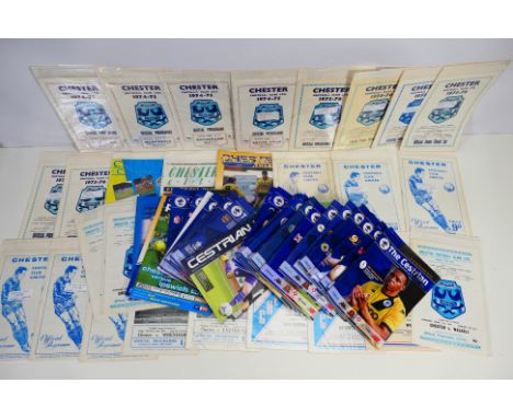 Football Programmes, Large amount of Chester City home programmes 1960s onwards, League, Cups, Welsh Cup etc , approx. 50 (1 