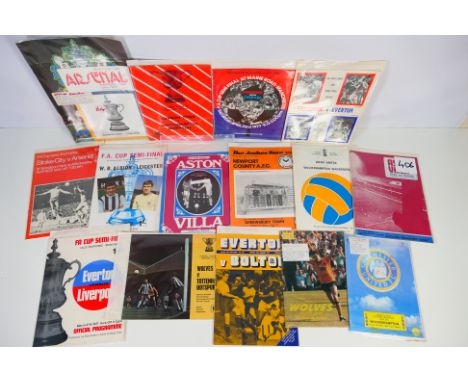 Football Programmes, Semi Final matches. Fa Cup, League Cup, early play off, Welsh Cup mainly 1970s (17) Very Good