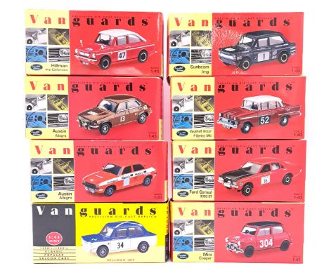 Vanguards, a boxed 1:43 scale Rally/Racing group. Checked for completeness, see photo for condition.