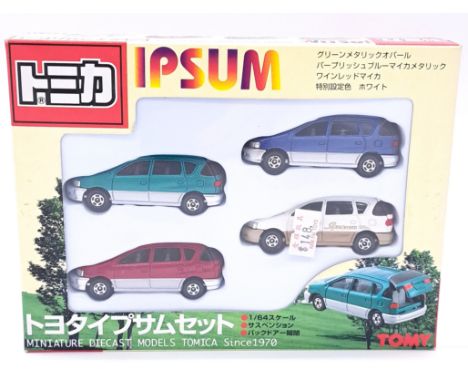 Takara (Japan) Tomy Tomica "Toyota Ipsum"&nbsp; boxed 4 Car Gift Set. (Circa 1990's) which includes&nbsp;Metallic Green/Silve