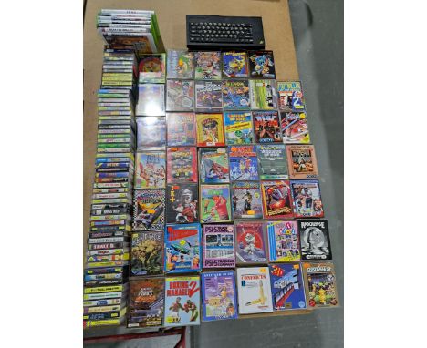 Selection of Spectrum video games and console. Not check for completeness or if they are working.